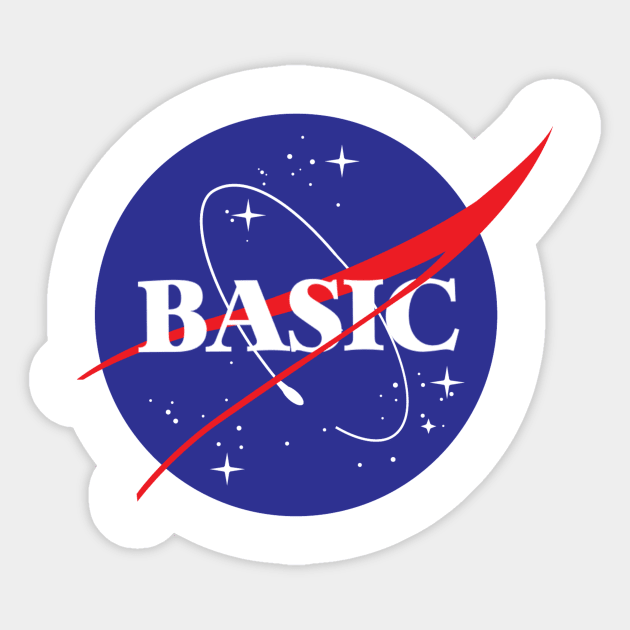 NASA BASIC Sticker by RunningR0ck